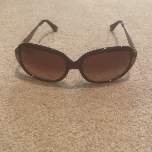 Coach Trudie (S816) Rectangle Sunglasses Gold Trim - Picture 2 of 4